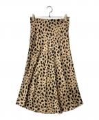 Realisationリアリゼーション）の古着「シルクレオパードスカート」｜ブラウン×ブラック