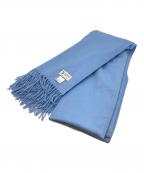 JOHNSTONS OF ELGINジョンストンズオブエルガン）の古着「カシミヤマフラー」｜ブルー