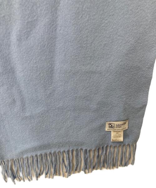 JOHNSTONS OF ELGIN（ジョンストンズオブエルガン）JOHNSTONS OF ELGIN (ジョンストンズオブエルガン) カシミヤマフラー ブルーの古着・服飾アイテム