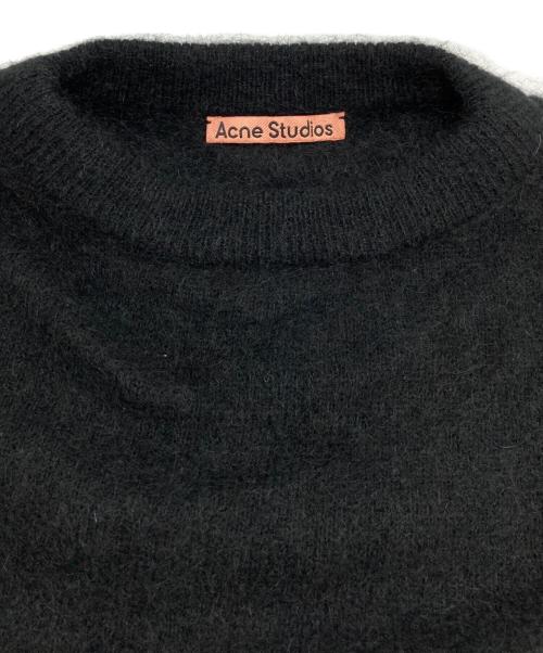 Acne studios（アクネ ストゥディオス）ACNE STUDIOS (アクネ ストゥディオス) モヘヤ混クルーネックニット ブラック サイズ:XSの古着・服飾アイテム