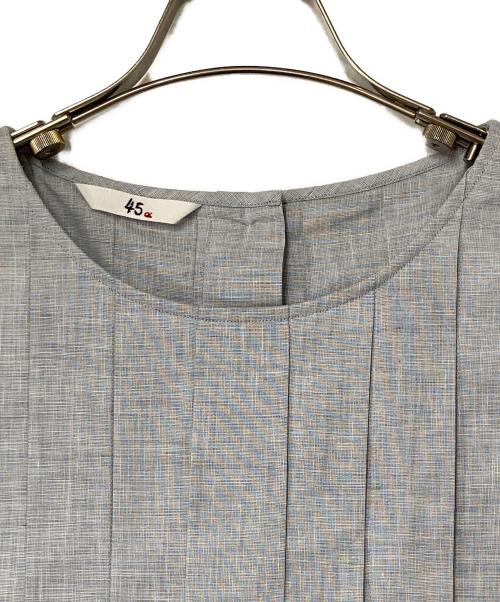 45R（フォーティファイブ・アール）45R (フォーティファイブ・アール) ハケ目 タックワンピース グレー サイズ:2の古着・服飾アイテム
