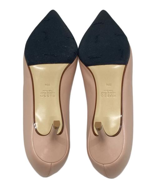 FRANCESCO RUSSO（フランチェスコ ルッソ）FRANCESCO RUSSO (フランチェスコ ルッソ) バイカラーレザーパンプス ピンク×ブラック サイズ:35 1/2の古着・服飾アイテム