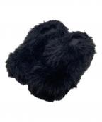 SLYスライ）の古着「LONG FUR サンダル」｜ブラック