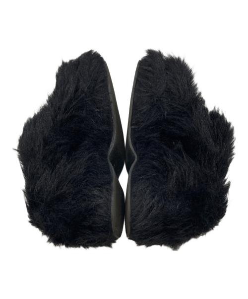 SLY（スライ）SLY (スライ) LONG FUR サンダル ブラック サイズ:Ｍ（23.5-24.0）の古着・服飾アイテム