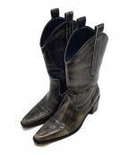 SLYスライ）の古着「MIDDLE WESTERN ブーツ ポインテッドトゥ ウエスタンデザイン」｜ブラック