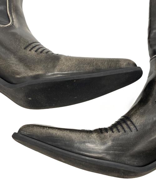 SLY（スライ）SLY (スライ) MIDDLE WESTERN ブーツ ポインテッドトゥ ウエスタンデザイン ブラック サイズ:Ｌ（24.5-25.0）の古着・服飾アイテム