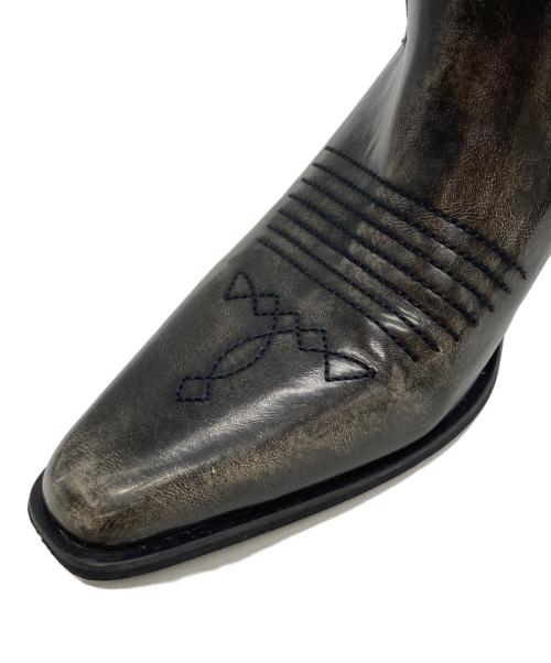 SLY（スライ）SLY (スライ) MIDDLE WESTERN ブーツ ポインテッドトゥ ウエスタンデザイン ブラック サイズ:Ｌ（24.5-25.0）の古着・服飾アイテム