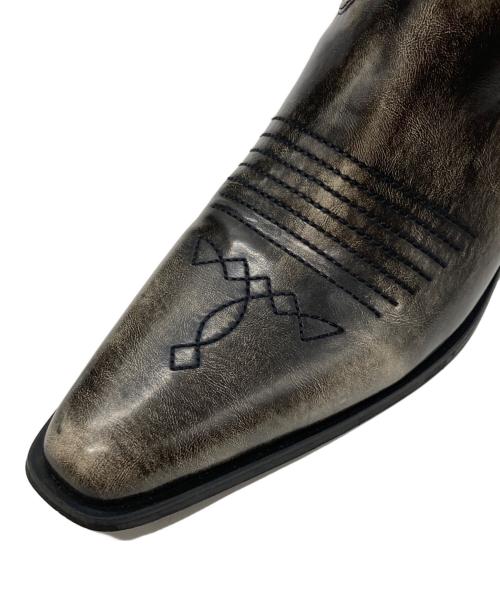 SLY（スライ）SLY (スライ) MIDDLE WESTERN ブーツ ポインテッドトゥ ウエスタンデザイン ブラック サイズ:Ｌ（24.5-25.0）の古着・服飾アイテム