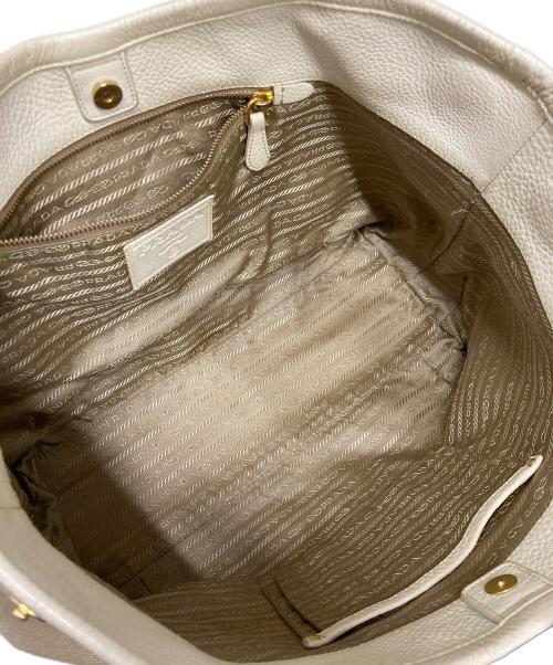 PRADA（プラダ）PRADA (プラダ) ジャガードロゴトートバッグ ベージュの古着・服飾アイテム