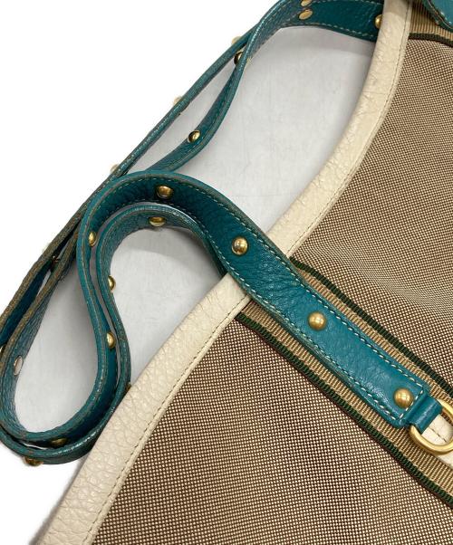 PRADA（プラダ）PRADA (プラダ) ジャガードロゴトートバッグ ベージュの古着・服飾アイテム