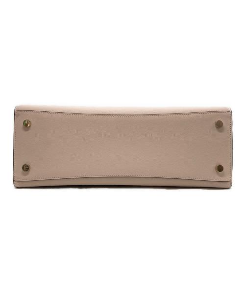 Kate Spade（ケイトスペード）Kate Spade (ケイトスペード) ヴォヤージュ カラーブロック スモール グレイン テクスチャード レザー ラージ ワーク トート ピンク×ベージュ×アイボリーの古着・服飾アイテム