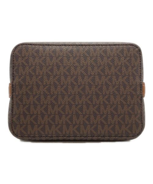 MICHAEL KORS（マイケル・コース）MICHAEL KORS (マイケルコース) キンバリー シグネチャー スモール バケット ショルダーバッグ ブラウンの古着・服飾アイテム