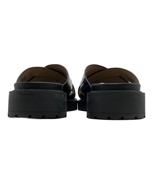 LAUREN RALPH LAUREN（ローレンラルフローレン）LAUREN RALPH LAUREN (ローレンラルフローレン) ラバーソール レザーサンダル ブラック サイズ:US 7/UK 5/EUR 38の古着・服飾アイテム
