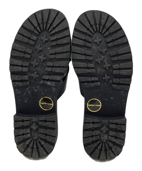 LAUREN RALPH LAUREN（ローレンラルフローレン）LAUREN RALPH LAUREN (ローレンラルフローレン) ラバーソール レザーサンダル ブラック サイズ:US 7/UK 5/EUR 38の古着・服飾アイテム
