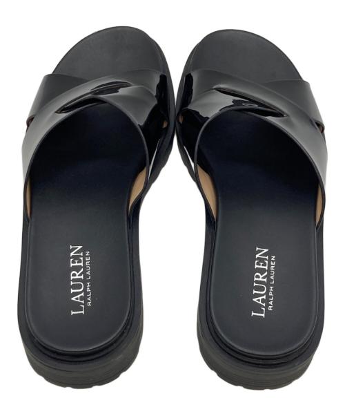 LAUREN RALPH LAUREN（ローレンラルフローレン）LAUREN RALPH LAUREN (ローレンラルフローレン) ラバーソール レザーサンダル ブラック サイズ:US 7/UK 5/EUR 38の古着・服飾アイテム