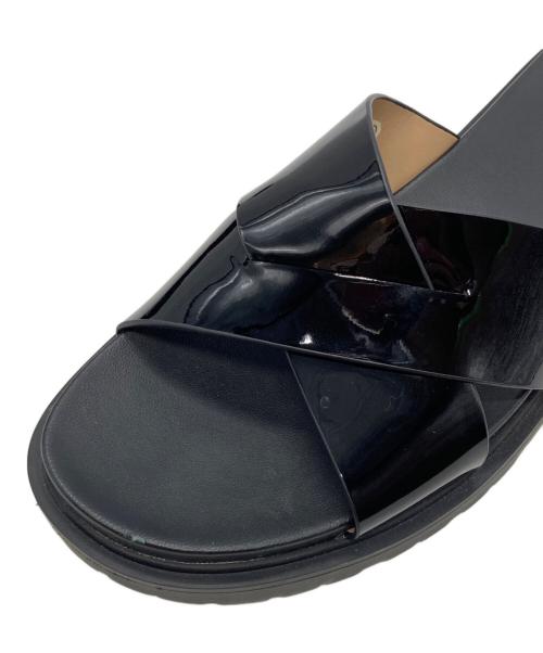 LAUREN RALPH LAUREN（ローレンラルフローレン）LAUREN RALPH LAUREN (ローレンラルフローレン) ラバーソール レザーサンダル ブラック サイズ:US 7/UK 5/EUR 38の古着・服飾アイテム