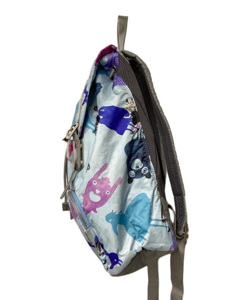 OLLEBOREBLA（アルベロベロ）OLLEBOREBLA (アルベロベロ) 総柄リュック ブルーの古着・服飾アイテム