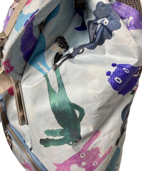 OLLEBOREBLA（アルベロベロ）OLLEBOREBLA (アルベロベロ) 総柄リュック ブルーの古着・服飾アイテム