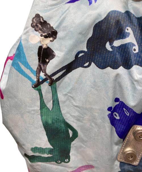 OLLEBOREBLA（アルベロベロ）OLLEBOREBLA (アルベロベロ) 総柄リュック ブルーの古着・服飾アイテム