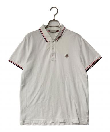 中古・古着通販】MONCLER (モンクレール) ポロシャツ ホワイト サイズ