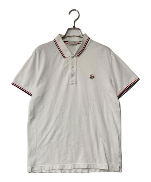 MONCLER（モンクレール）MONCLER (モンクレール) ポロシャツ ホワイト サイズ:SIZE Lの古着・服飾アイテム