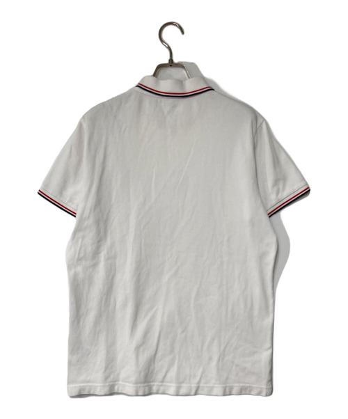 MONCLER（モンクレール）MONCLER (モンクレール) ポロシャツ ホワイト サイズ:SIZE Lの古着・服飾アイテム