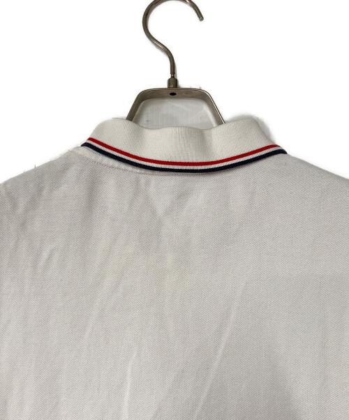 MONCLER（モンクレール）MONCLER (モンクレール) ポロシャツ ホワイト サイズ:SIZE Lの古着・服飾アイテム