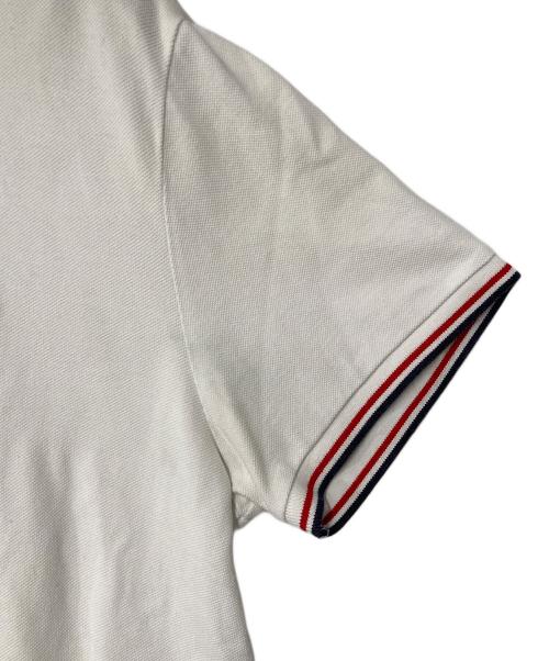 MONCLER（モンクレール）MONCLER (モンクレール) ポロシャツ ホワイト サイズ:SIZE Lの古着・服飾アイテム