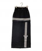 adidasアディダス）の古着「デニム 2-In-1 スカート」｜ブラック
