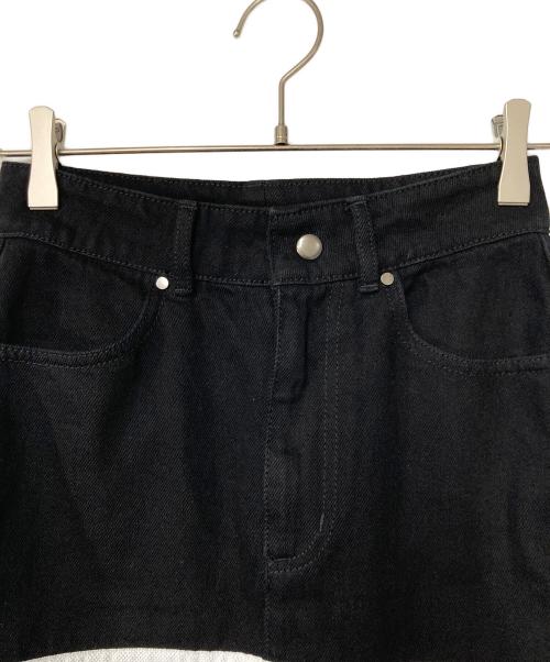 adidas（アディダス）adidas (アディダス) デニム 2-In-1 スカート ブラック サイズ:25インチの古着・服飾アイテム