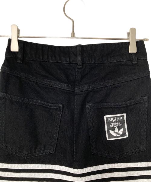 adidas（アディダス）adidas (アディダス) デニム 2-In-1 スカート ブラック サイズ:25インチの古着・服飾アイテム