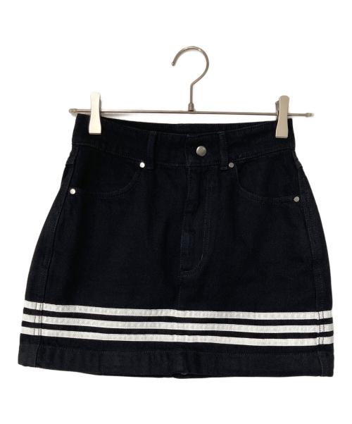 adidas（アディダス）adidas (アディダス) デニム 2-In-1 スカート ブラック サイズ:25インチの古着・服飾アイテム