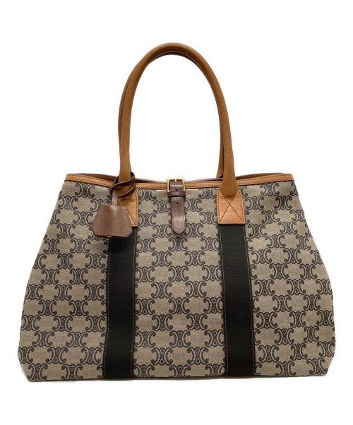 CELINE（セリーヌ）CELINE (セリーヌ) マカダムキャンバストートバッグ ブラウンの古着・服飾アイテム