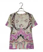 ETROエトロ）の古着「ペイズリー柄Tシャツ」｜ピンク