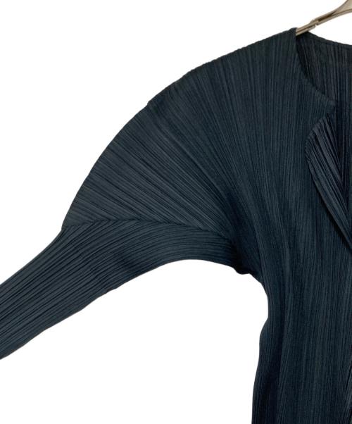 PLEATS PLEASE（プリーツプリーズ）PLEATS PLEASE (プリーツプリーズ) プリーツカーディガン　 ダークグリーン サイズ:3の古着・服飾アイテム