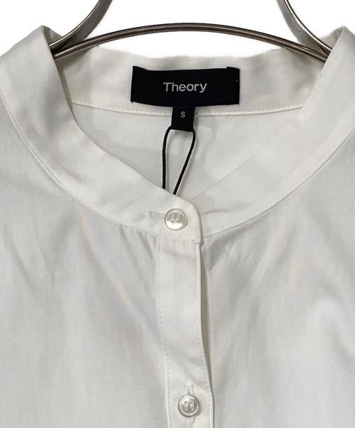 theory（セオリー）theory (セオリー) バンドカラーシャツ チュニックシャツ 01-0408206 ホワイト サイズ:Sの古着・服飾アイテム