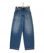 WEEKEND Max Maraウィークエンド マックスマーラ）の古着「Cotton denim barrel-leg jeans コットンデニムバレルレッグジーンズ 25151810816」｜インディゴ