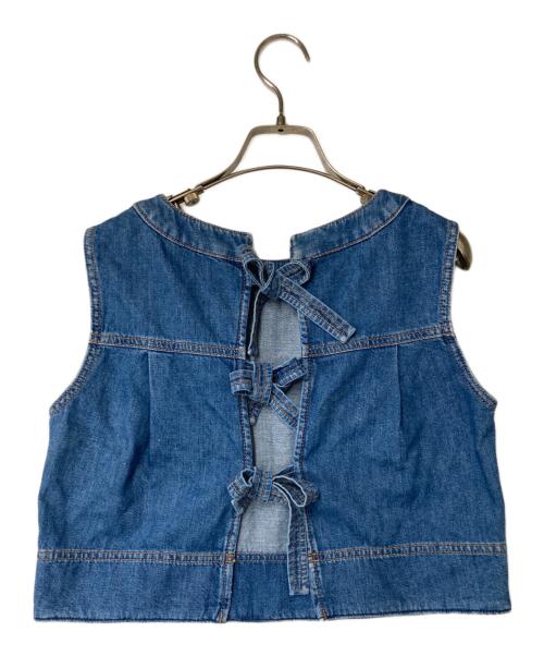 WEEKEND Max Mara（ウィークエンド マックスマーラ）Weekend Max Mara (ウィークエンド マックスマーラ) ノースリーブデニムトップ 25151610166 ブルー サイズ:40の古着・服飾アイテム
