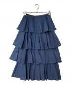 TSURU by MARIKO OIKAWAツルバイマリコオイカワ）の古着「ティアードスカート デニムスカート  デニムフリルスカート」｜インディゴ