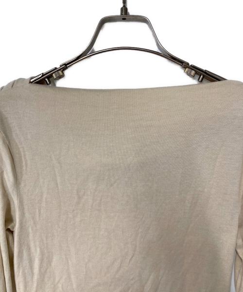 anuans（アニュアンス）anuans (アニュアンス) ギャザードレープカットトップス ベージュ サイズ:Ｆの古着・服飾アイテム