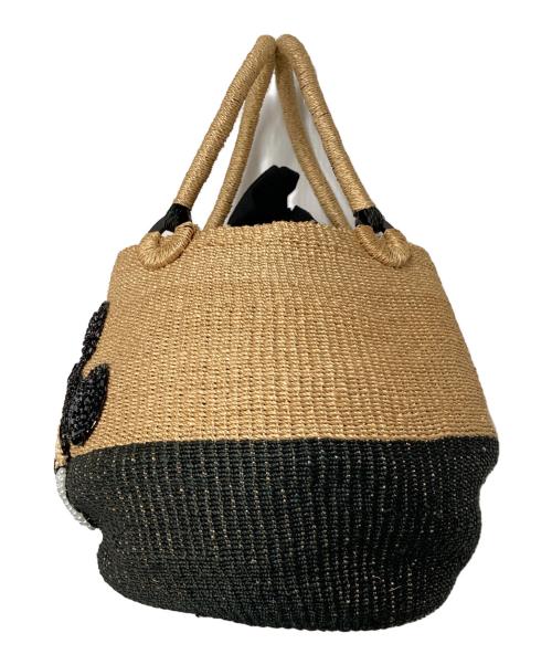 BEAMS BOY（ビームスボーイ）BEAMS BOY (ビームスボーイ) DISNEY (ディズニー) カゴハンドバッグ ベージュ×ブラックの古着・服飾アイテム