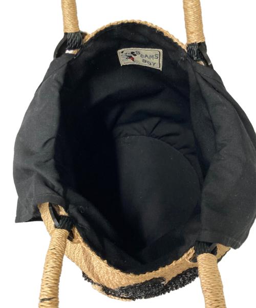 BEAMS BOY（ビームスボーイ）BEAMS BOY (ビームスボーイ) DISNEY (ディズニー) カゴハンドバッグ ベージュ×ブラックの古着・服飾アイテム