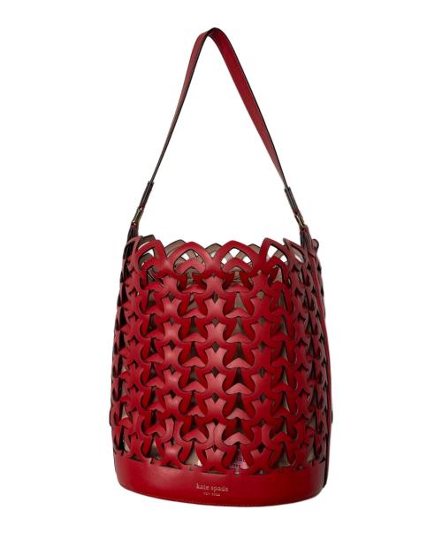 Kate Spade（ケイトスペード）Kate Spade (ケイトスペード) ドリー ミディアム バケット ワンショルダーバッグ レッドの古着・服飾アイテム