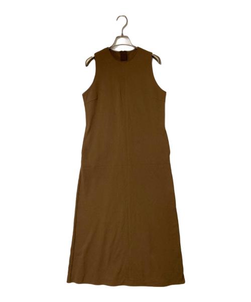 BALLSEY（ボールジィ）BALLSEY (ボールジィ) ハードドライカノコ アメリカンスリーブワンピース ブラウン サイズ:36の古着・服飾アイテム