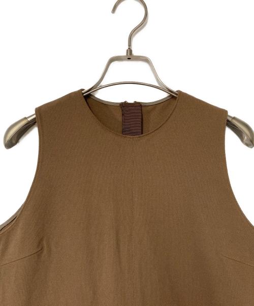 BALLSEY（ボールジィ）BALLSEY (ボールジィ) ハードドライカノコ アメリカンスリーブワンピース ブラウン サイズ:36の古着・服飾アイテム