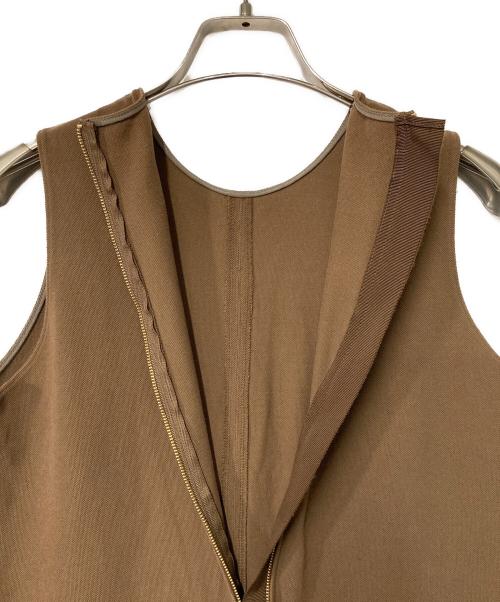 BALLSEY（ボールジィ）BALLSEY (ボールジィ) ハードドライカノコ アメリカンスリーブワンピース ブラウン サイズ:36の古着・服飾アイテム