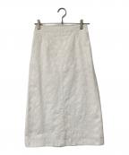 BALLSEYボールジィ）の古着「ジャガードフラワースカート」｜ホワイト