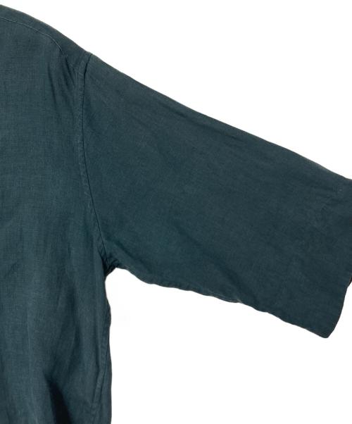 MARGARET HOWELL（マーガレットハウエル）MARGARET HOWELL (マーガレットハウエル) リネンプルオーバーシャツ グリーン サイズ:1の古着・服飾アイテム
