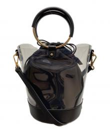 MARCO BIANCHINI（マルコビアンキーニ）の古着「2WAYショルダーバッグ　クリアバッグ」｜ブラック