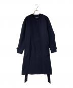 KEYUCAケユカ）の古着「ノーカラーコート 撥水コート」｜ネイビー